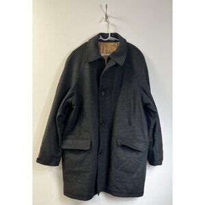 Millennium Jacket Mens Large Gray Cashmere Wool Blend Pea Coat Quilted Liner 🩶